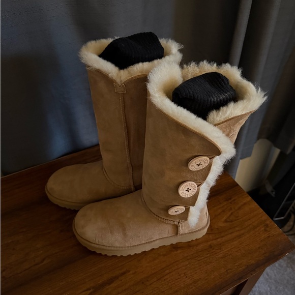 UGG Bailey 3 Button Tall Boots in Tan - Picture 2 of 8